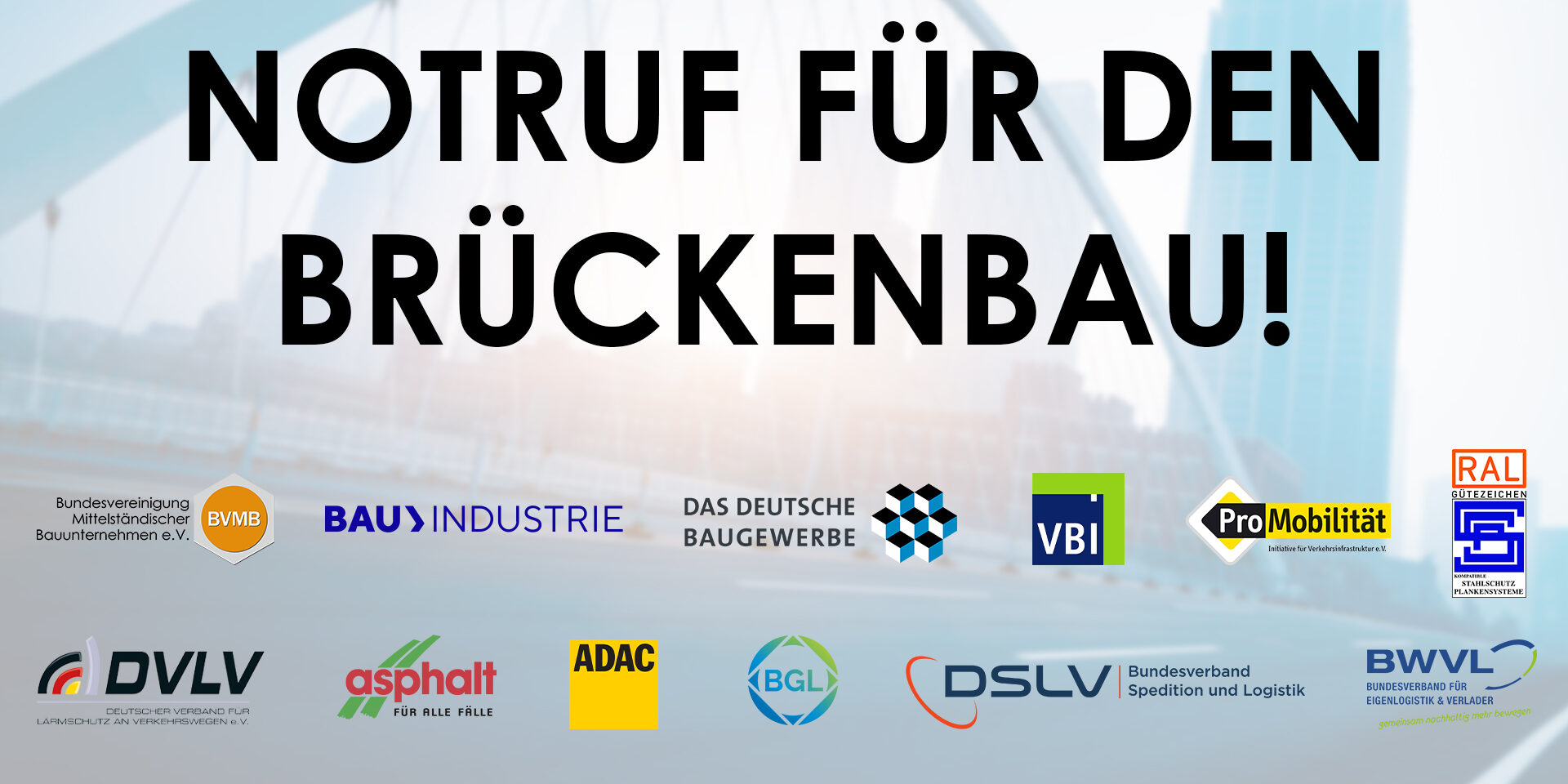 PM Notruf Brückenbau Logos
